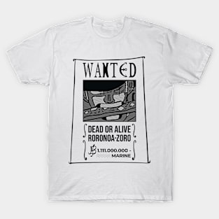 Wanted Roronoa Zoro T-Shirt